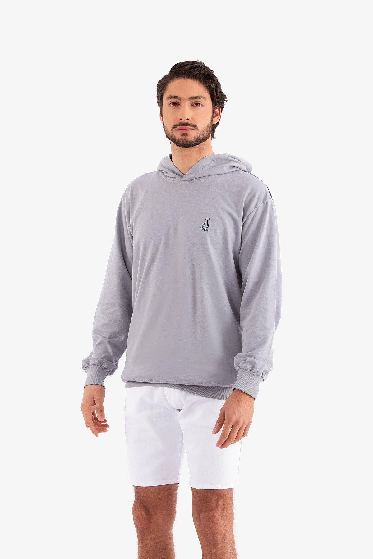 George loves short offers sleeve gray hoodie