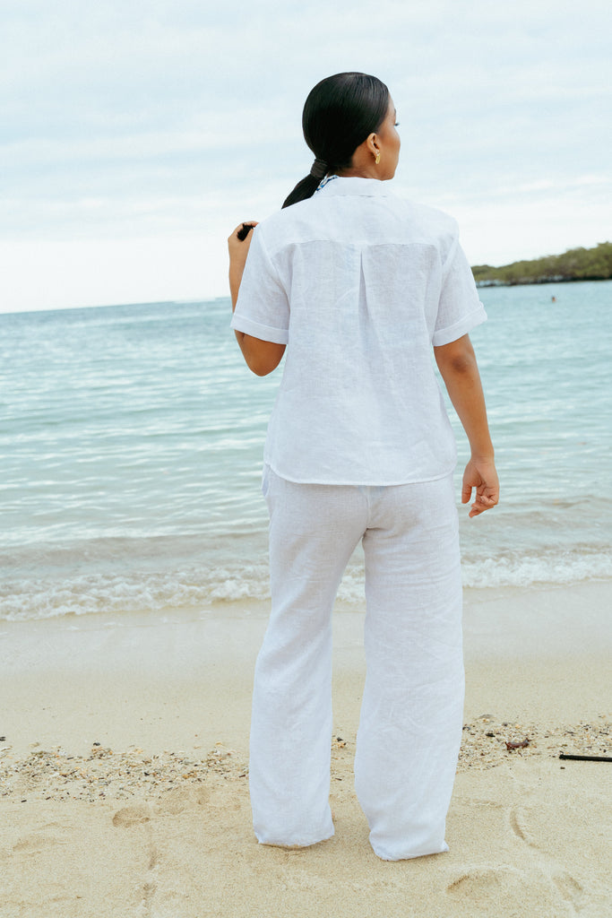 White Linen Pants - Sula Beachwear