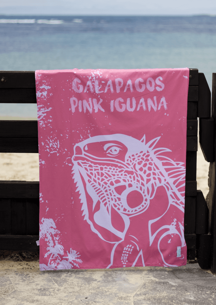 Galapagos Pink Iguana Towel - Sula Beachwear